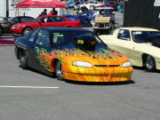 Black Monte Carlo Drag Car with Flames